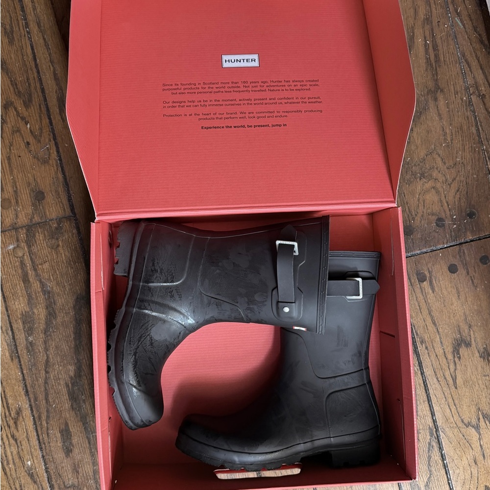 Hunter Black Short Rain Boots